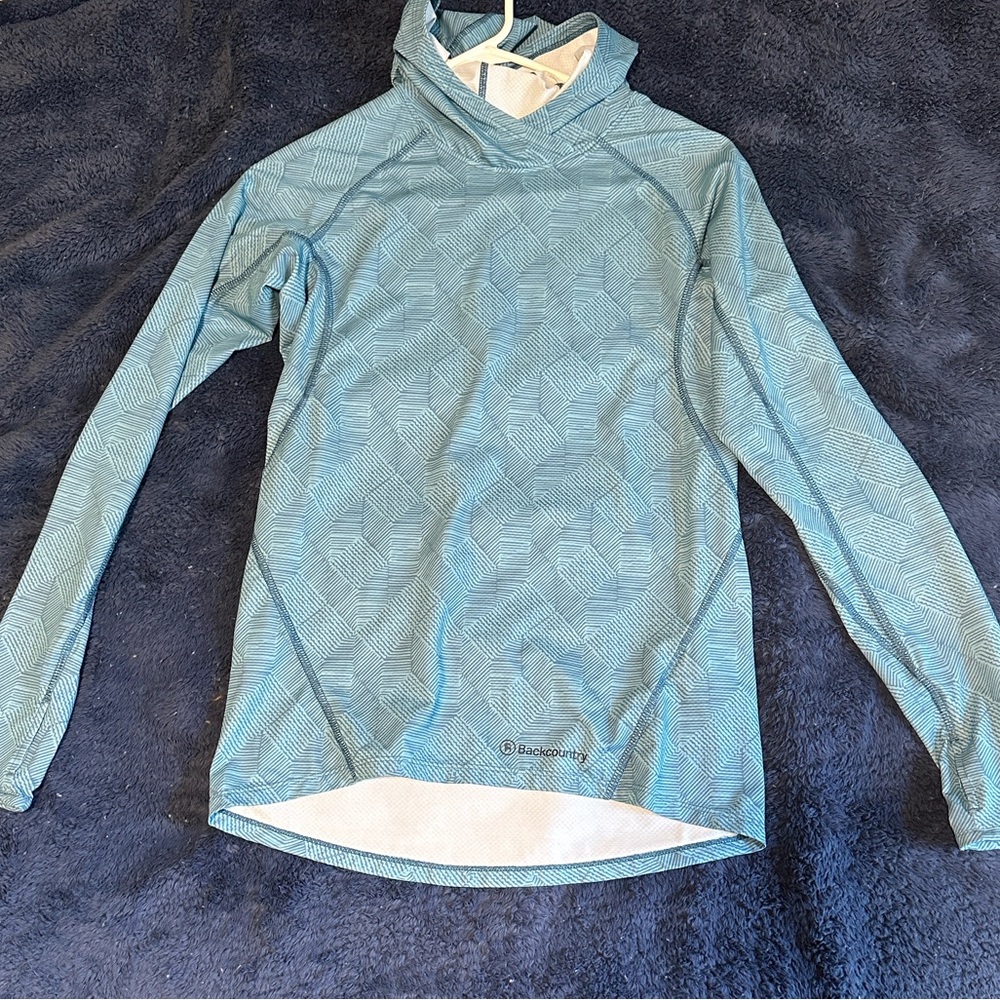 Backcountry Women's Blue Patterned Hoodie Pullover